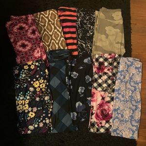 10 pairs of variety OneSize leggings